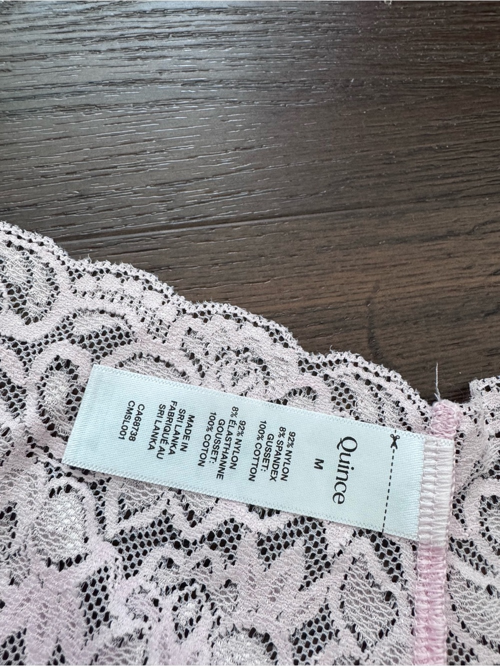 Quince NWOT Lace Cheeky 3 Panty Set - Red & Light Pink - Picture 4 of 4
